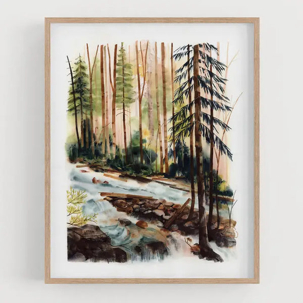 May We Fly Art Print - Mountain Waterfall / 8x10 - May We Fly - Wild Lark