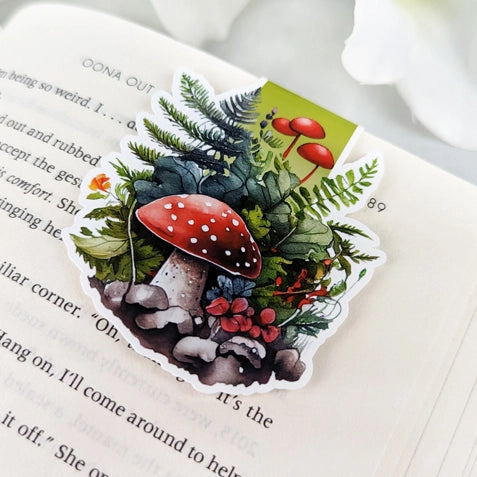 Magnetic Bookmark - Mushroom Forest 2 - Aphrodite Bookclub - Wild Lark