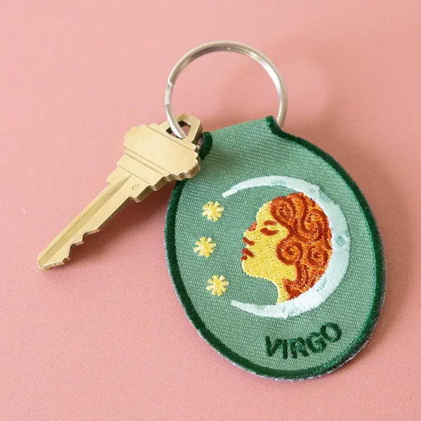 Zodiac Embroidered Keychain by Lindy Stark