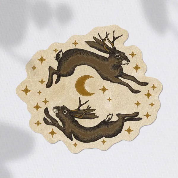 Stickers by Cluster Funk Studio - Jackalope Sticker - Cluster Funk Studio - Wild Lark