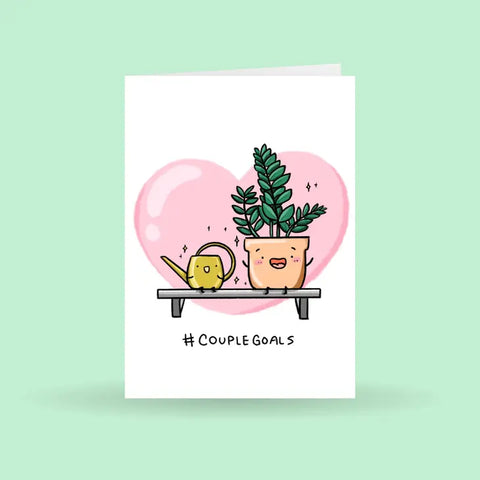 Couple Goals Plant Greeting Card -  - Home by Faith - Wild Lark