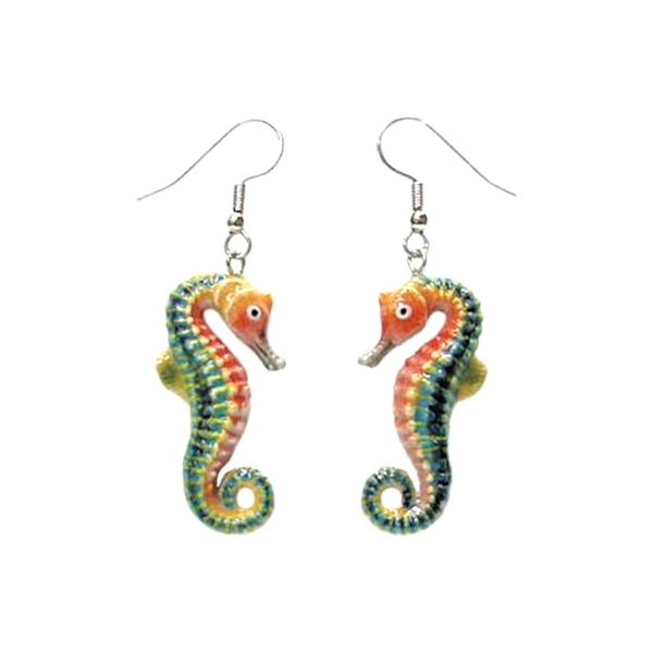 Porcelain Figure Earrings - Seahorse - Little Critterz - Wild Lark