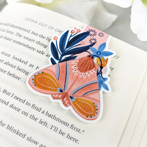 Magnetic Bookmark - Spring Moth - Aphrodite Bookclub - Wild Lark