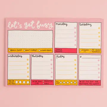 A5 Notepads by Oh, Laura - Week Planner - Let's Get Busy - Oh, Laura - Wild Lark