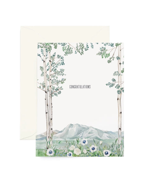 Greeting Cards - Mountain Vista Congratulations Greeting Card - Lana's Shop - Wild Lark