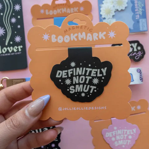Black Definitely Not Smut Magnetic Bookmark - - Jollie Ollie Designs - Wild Lark