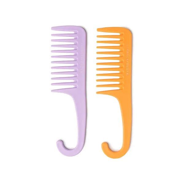 Lemon Lavender Knot Today Detangling Shower Comb - Orange & Purple - DM Merchandising - Wild Lark