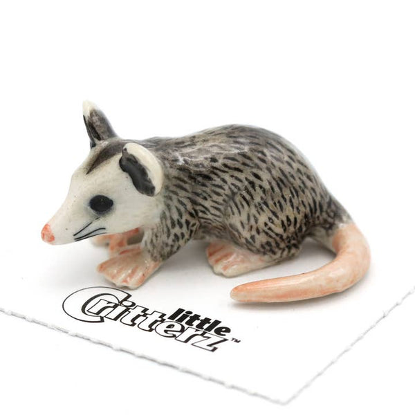 Porcelain Miniature Critters - Thumbs Opossum - Little Critterz - Wild Lark