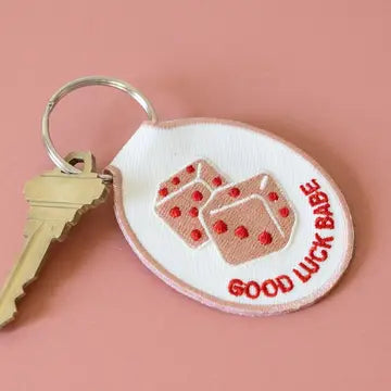 Embroidered Keychain - Dice - Lindy Stark Designs - Wild Lark