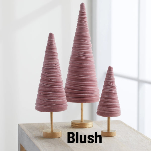 Velvet Pedestal Trees - Blush / Small - Your Heart's Content - Wild Lark