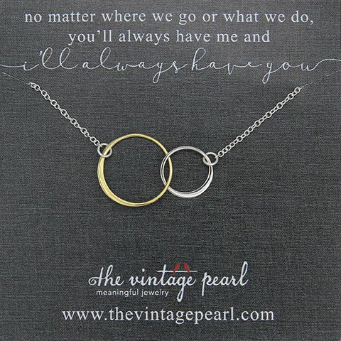 I’ll Always Have You Necklace (Sterling Silver & Gold) -  - The Vintage Pearl - Wild Lark