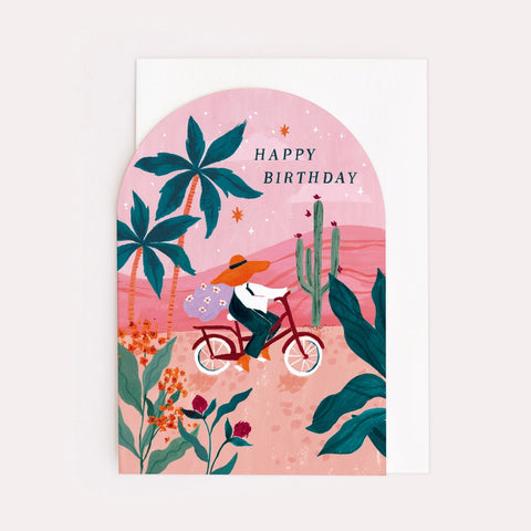 Sunset Bike Birthday Card -  - Sister Paper Co. - Wild Lark