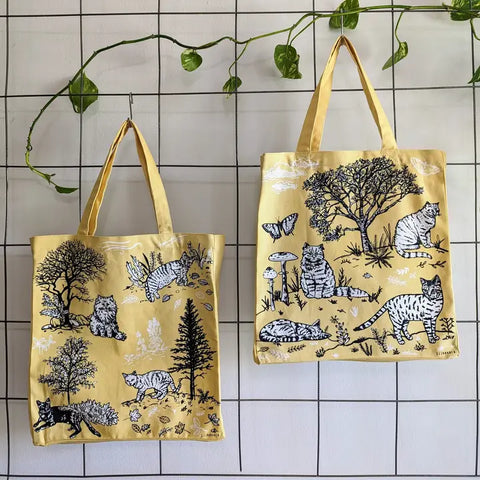 Tote Bag- Outside Cats - - ilikesara - Wild Lark