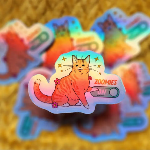 Cat Zoomies Sticker -  - Luxe Trauma - Wild Lark