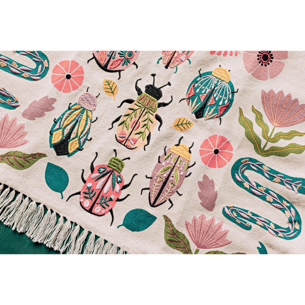 Dish Towels - Amulet Embroidered Dishtowel - Danica Studio - Wild Lark