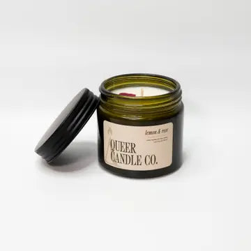 Queer Candle Co. Candles - 6 oz - Lemon & Rose - 6 oz - Queer Candle Co. - Wild Lark