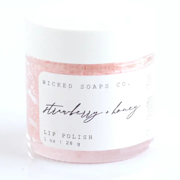 Strawberry + Honey Lip Scrub - - Wicked Soaps Co. - Wild Lark