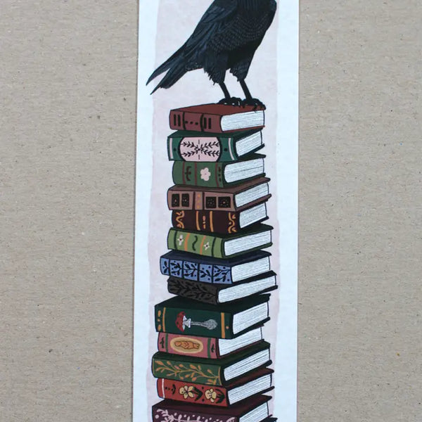 Bookmarks - Crow and Books - michele maule - Wild Lark