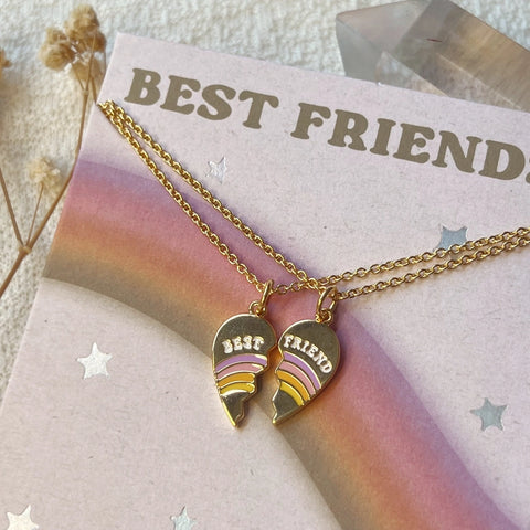 Kindness is Magic Necklaces - Best Friends Split Heart Gold - Kindness is Magic - Wild Lark