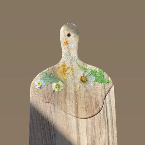 Pressed Flower Cutting Board -  - SeaLion Resin - Wild Lark