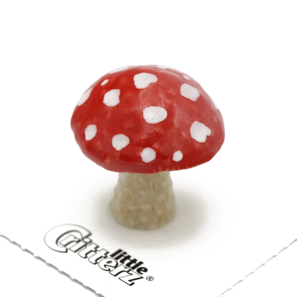 Porcelain Miniature Critters - Parasol Toadstool - Little Critterz - Wild Lark
