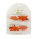 Flower Hair Clip - Real Pressed Flowers - Red/Orange - Sunnie Lane - Wild Lark