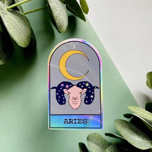 Zodiac Holographic Sticker - Aries - Ark Made - Wild Lark