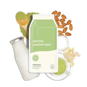 Hydrating Plant-Based Milk Sheet Mask - Matcha Almond Milk Radiance - ESW Beauty - Wild Lark