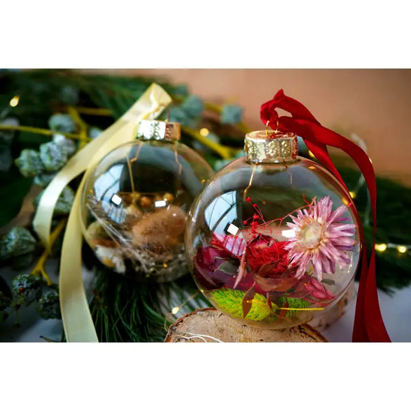 Christmas Ornament with Dried Flowers - - Wildflowers by Floriette - Wild Lark