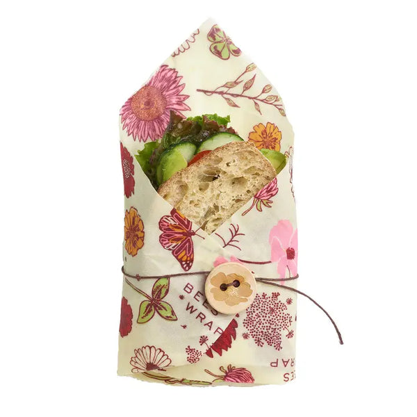 Bee's Wrap - 'Meadow Magic' - Reusable Vegan Wrap - Single Sandwich Wrap - Bee's Wrap - Wild Lark