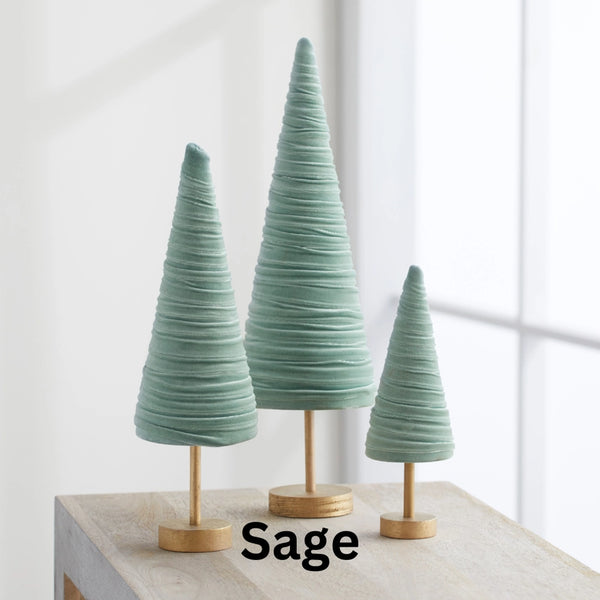Velvet Pedestal Trees - Sage / Small - Your Heart's Content - Wild Lark