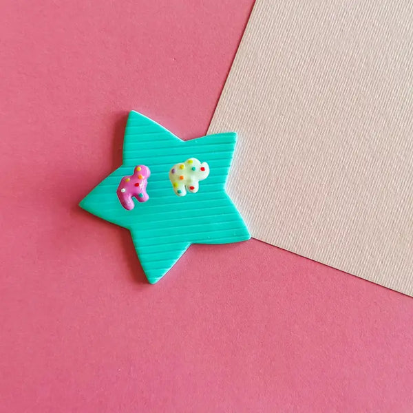 Circus Cookie Stud Earrings