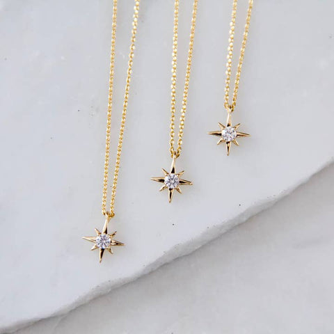 Mini Star Necklace - Gold -  - Mesa Blue - Wild Lark