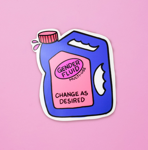 Little Rainbow Paper Co Stickers - Gender Fluid Sticker - Little Rainbow Paper Co - Wild Lark