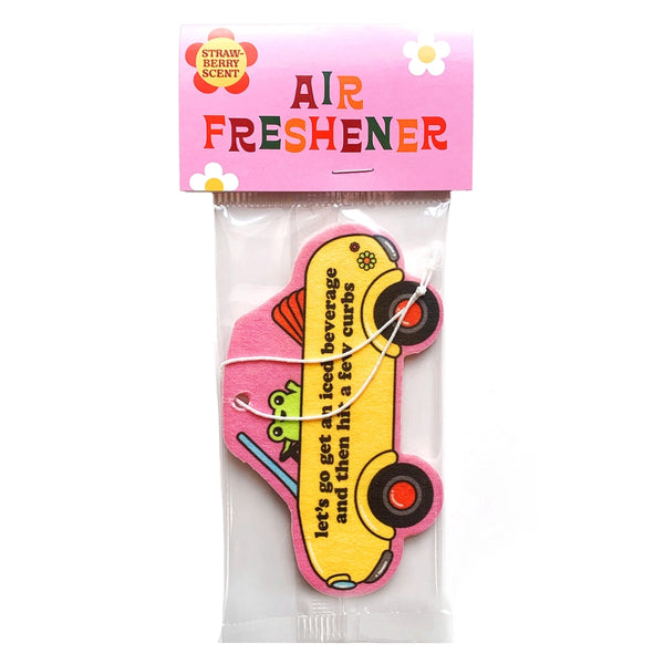 Bad Driver Frog Hit Curbs Strawberry Scented Air Freshener - - Krystan Saint Cat - Wild Lark
