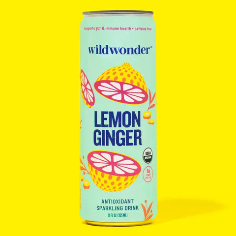 Lemon Ginger Sparkling Prebiotic + Probiotic Drink -  - wildwonder - Wild Lark