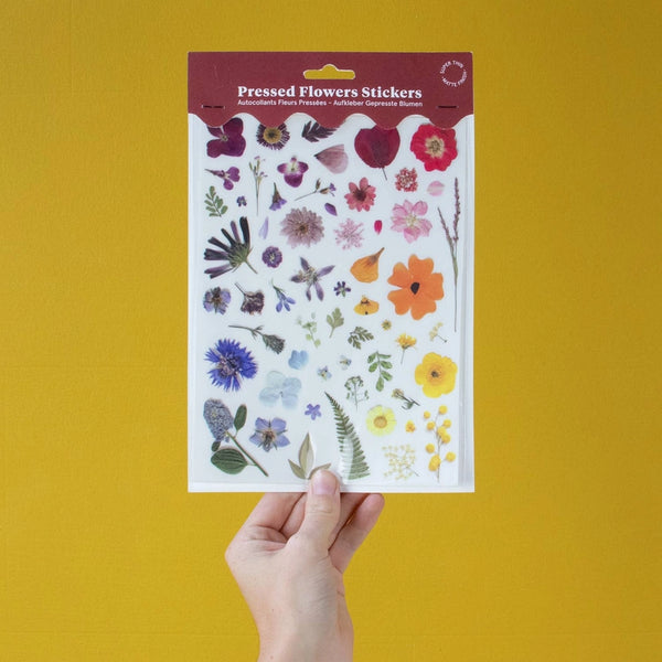 Pressed Flowers Sticker Sheet - - Botanopia USA - Wild Lark