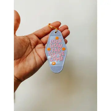 Powered by Daises Keychains - Look How Far You've Come-Purple - Powered by Daisies - Wild Lark