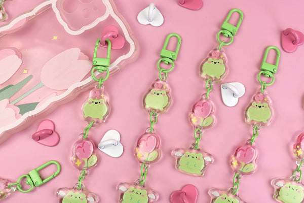 Tulip Frog Keychain Charm -  - The Moonborn - Wild Lark