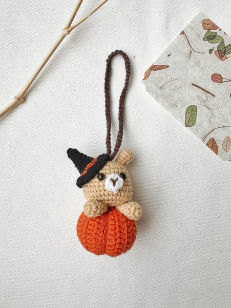 Halloween Crochet Car Hanger & Keychain - Wizard Bear - Quince Fables - Wild Lark