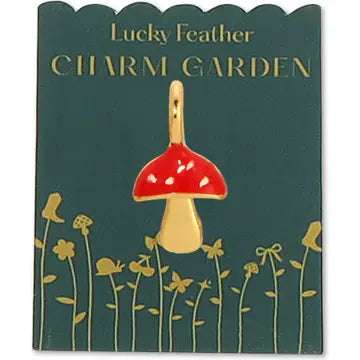 Charm Garden - Mushroom - Gold - Lucky Feather - Wild Lark