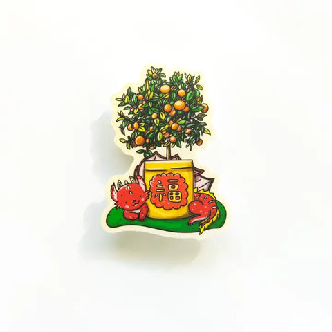 Chinese New Year Calamondin Plant 3" Vinyl Sticker -  - Home by Faith - Wild Lark