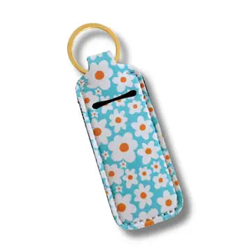 Lip Balm Keychain Holder - Blue Daisy - Elle Nicole - Wild Lark