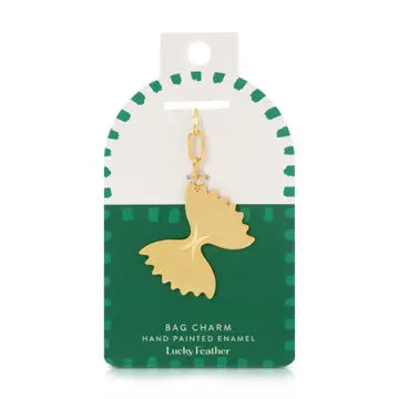 Enamel Bag Charm - Pasta - Lucky Feather - Wild Lark