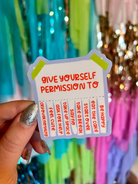 The Peach Fuzz Stickers - Give Yourself Permission - The Peach Fuzz - Wild Lark