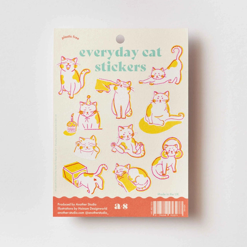 Everyday Cat Sticker Sheet - - Another Studio for Design Ltd - Wild Lark