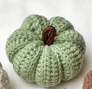 Sale!Handmade Crochet Pumpkins - Green Mini (3") - Quince Fables - Wild Lark