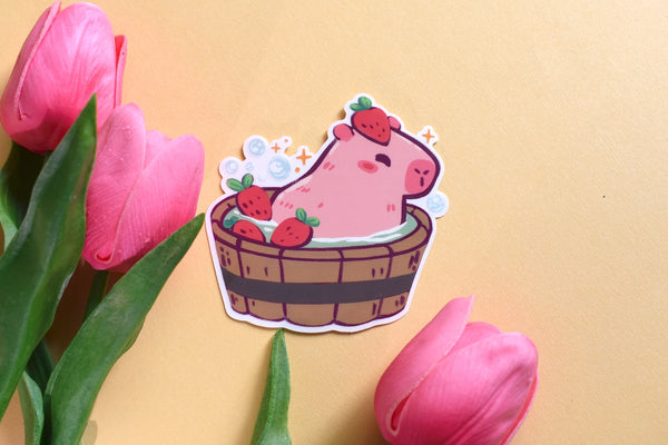 Sticker - Bathtime Capybara - The Moonborn - Wild Lark