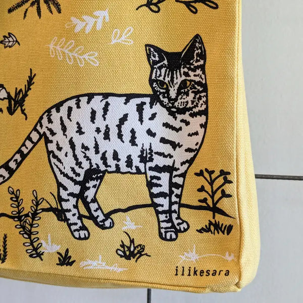 Tote Bag- Outside Cats - - ilikesara - Wild Lark