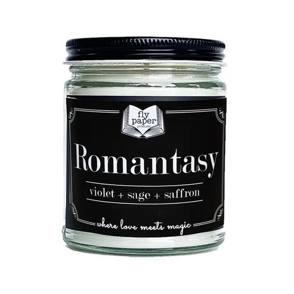 Literacy Candles 9oz - Romantasy - Fly Paper Products - Wild Lark